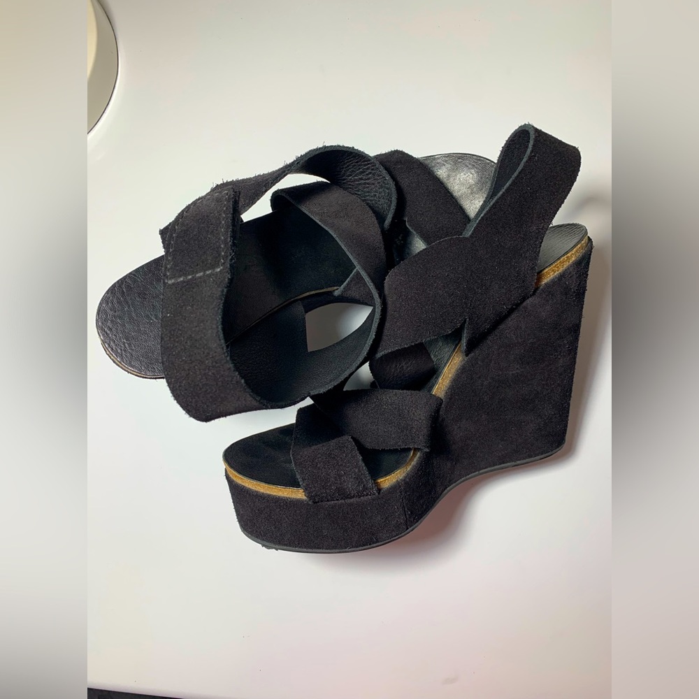 Pedro Garcia Black Wedges